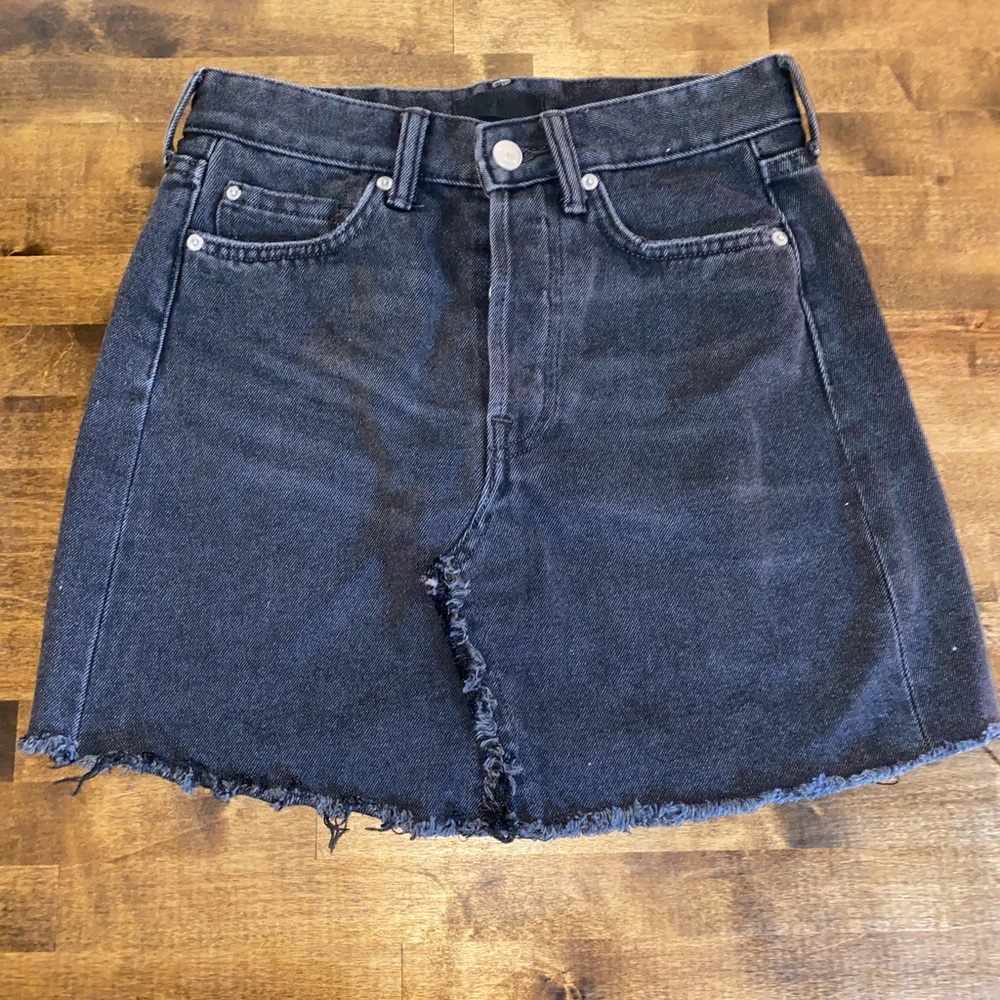 Black Jean Skirt